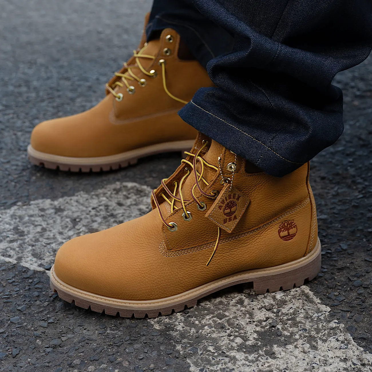 Mens Timberland x Avirex Premium 6Inch Waterproof Boot TBL Wheat Nubuck ALTA