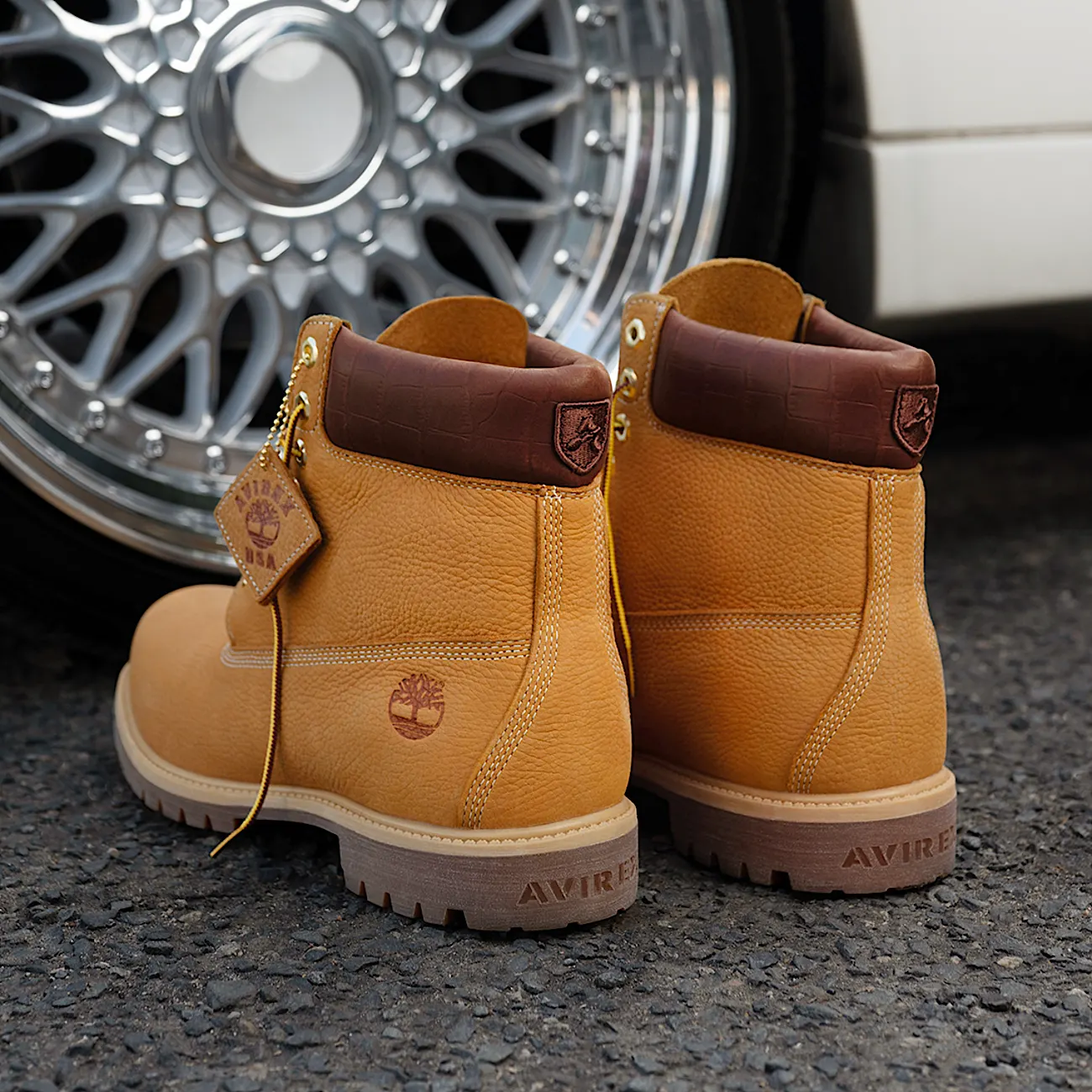 Mens Timberland x Avirex Premium 6Inch Waterproof Boot TBL Wheat Nubuck ALTC