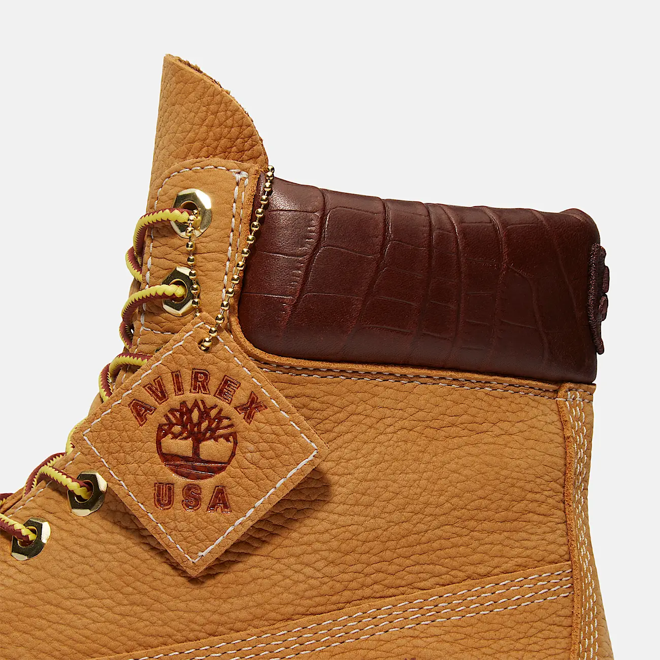 Mens Timberland x Avirex Premium 6Inch Waterproof Boot TBL Wheat Nubuck ALT7