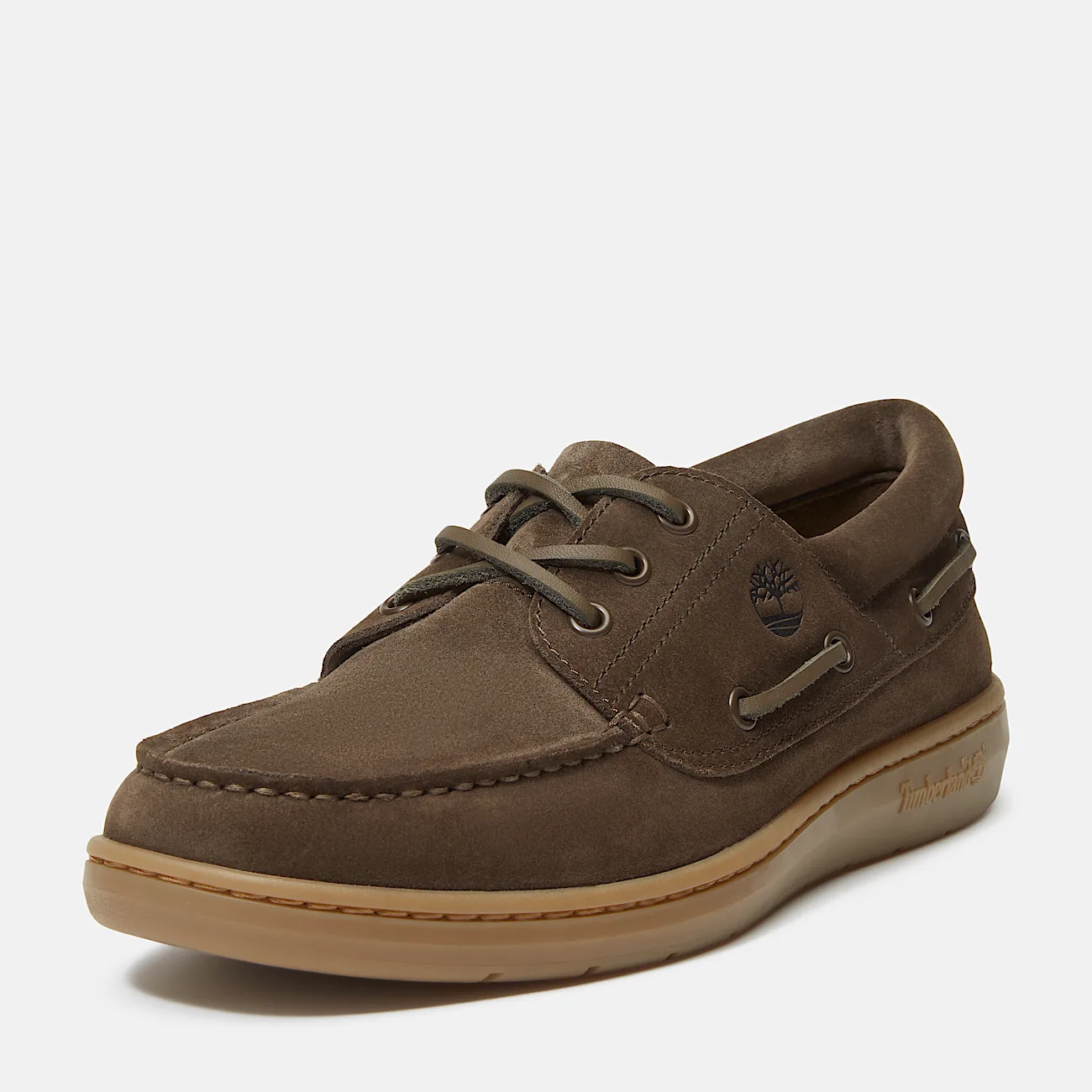 Mens Timberland Portofino Pier Boat Shoe TBL Dark Brown SuedeBeige ALT10