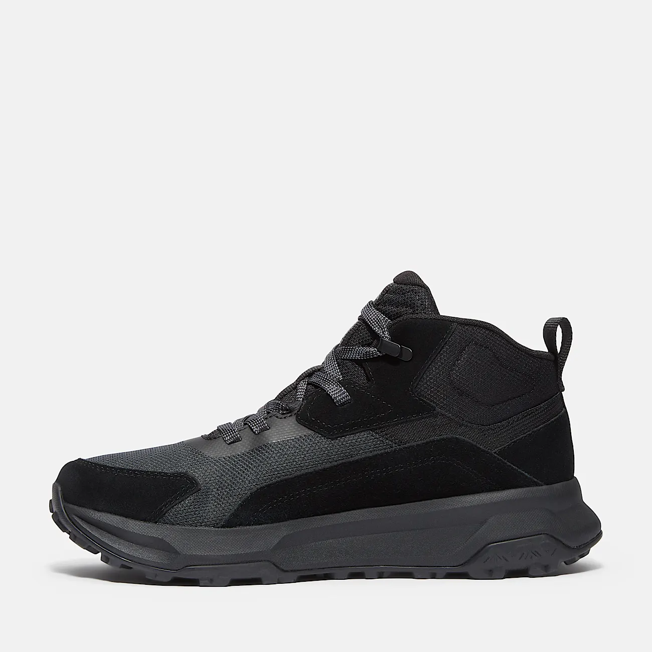 Mens Motion Ledge Mid Sneaker TBL Black Suede ALT6