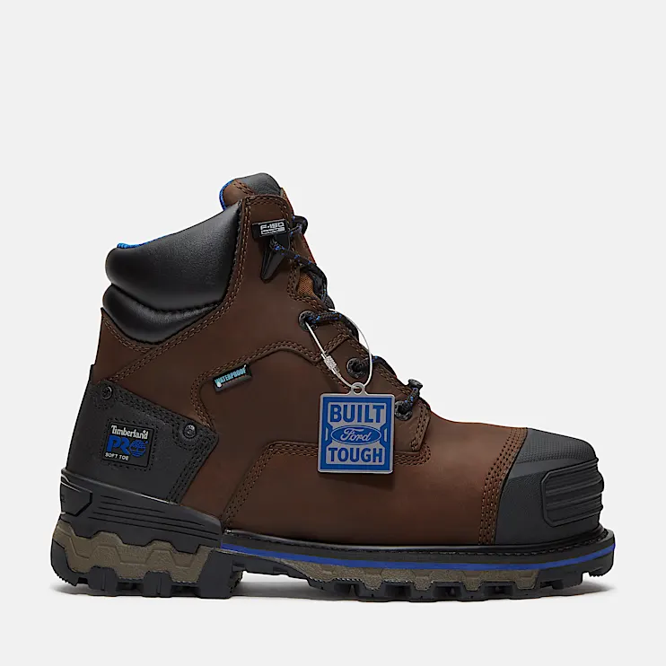 Mens Timberland PRO x Ford Boondock 6 Waterproof Work Boot TBL BrownBlue HERO