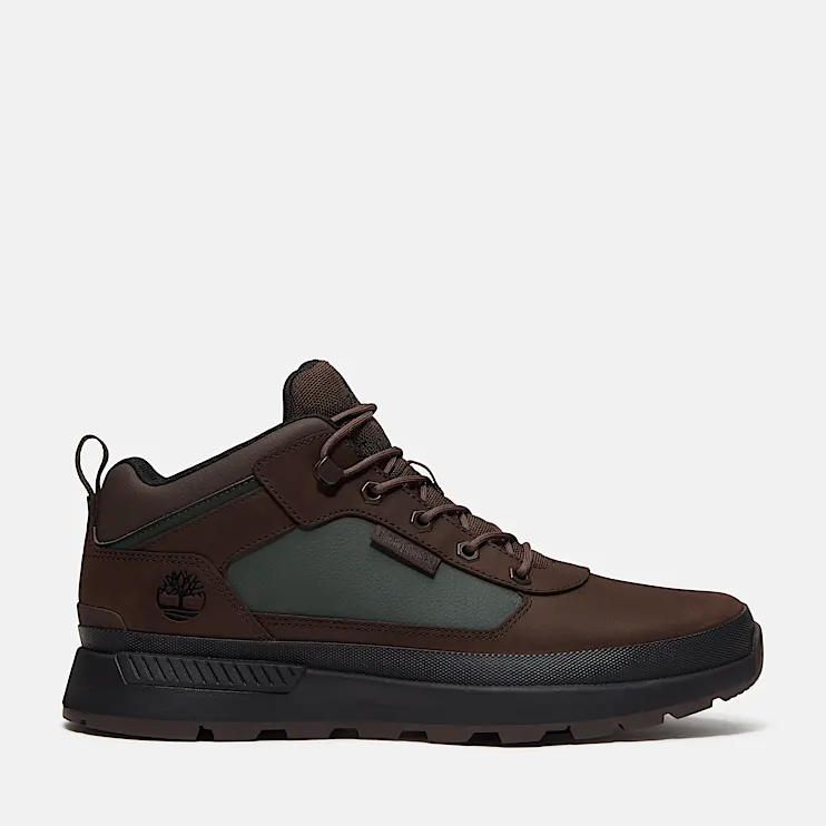 Mens Field Trekker Sneaker TBL Dark Brown NubuckDark Green HERO